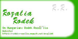 rozalia rodek business card